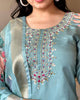 Women Embroidered PURE Viscose Jacquard  kurta set 2