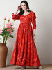 Women Embroidered PURE Viscose Jacquard  kurta set 10